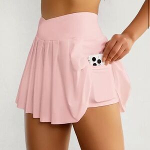 SHEIN Light Pink Mini Skirt with Pocket